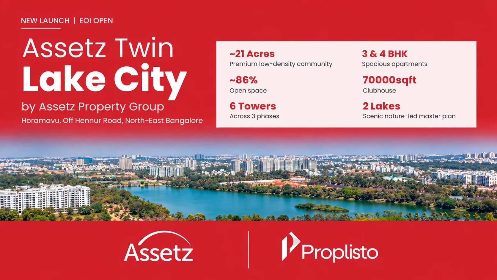 Assetz Twin Lake City by Assetz Property Group, Horamavu, North-East Bangalore