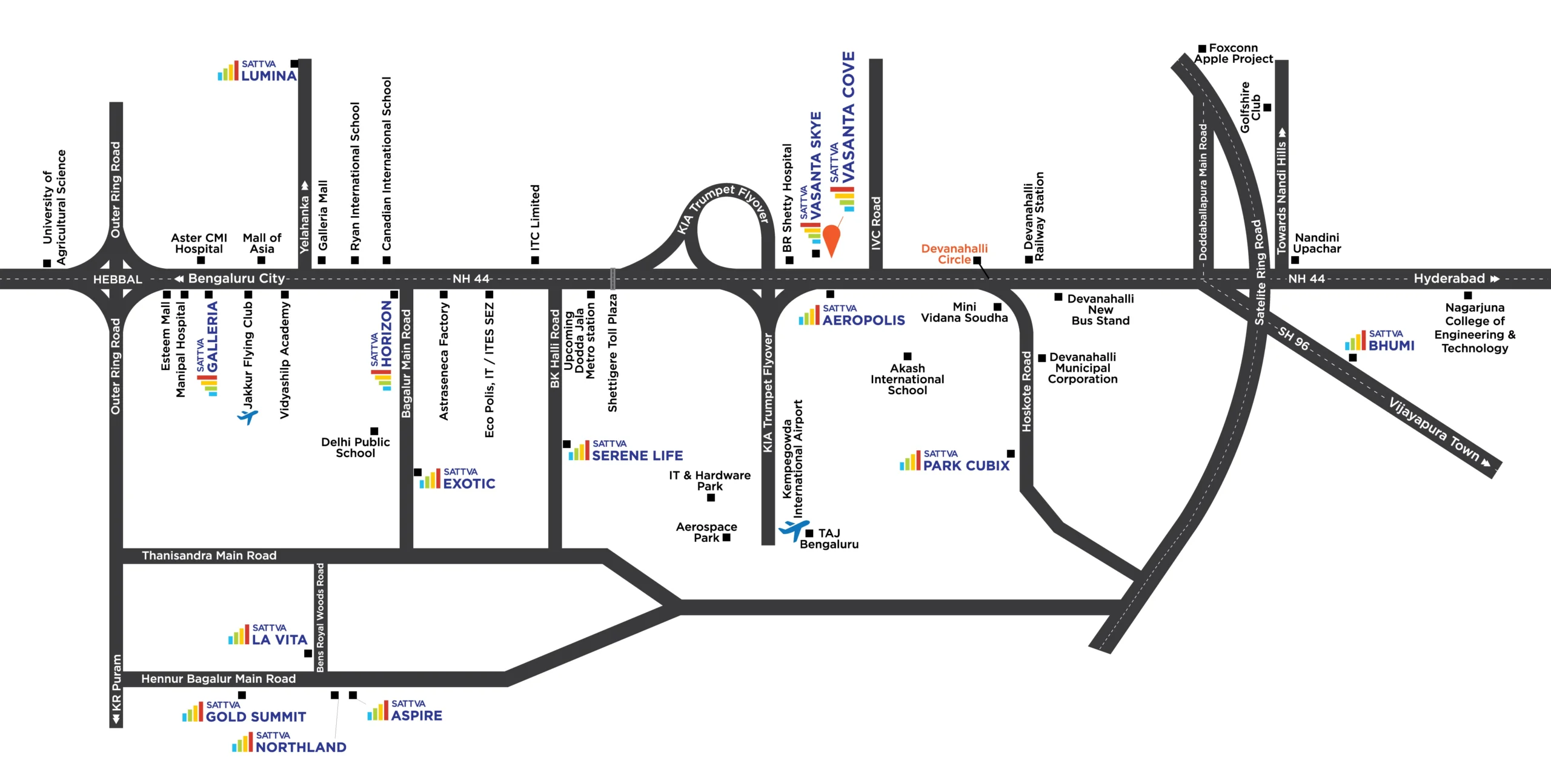 Sattva Vasanta Cove, Devanahalli, North Bangalore.