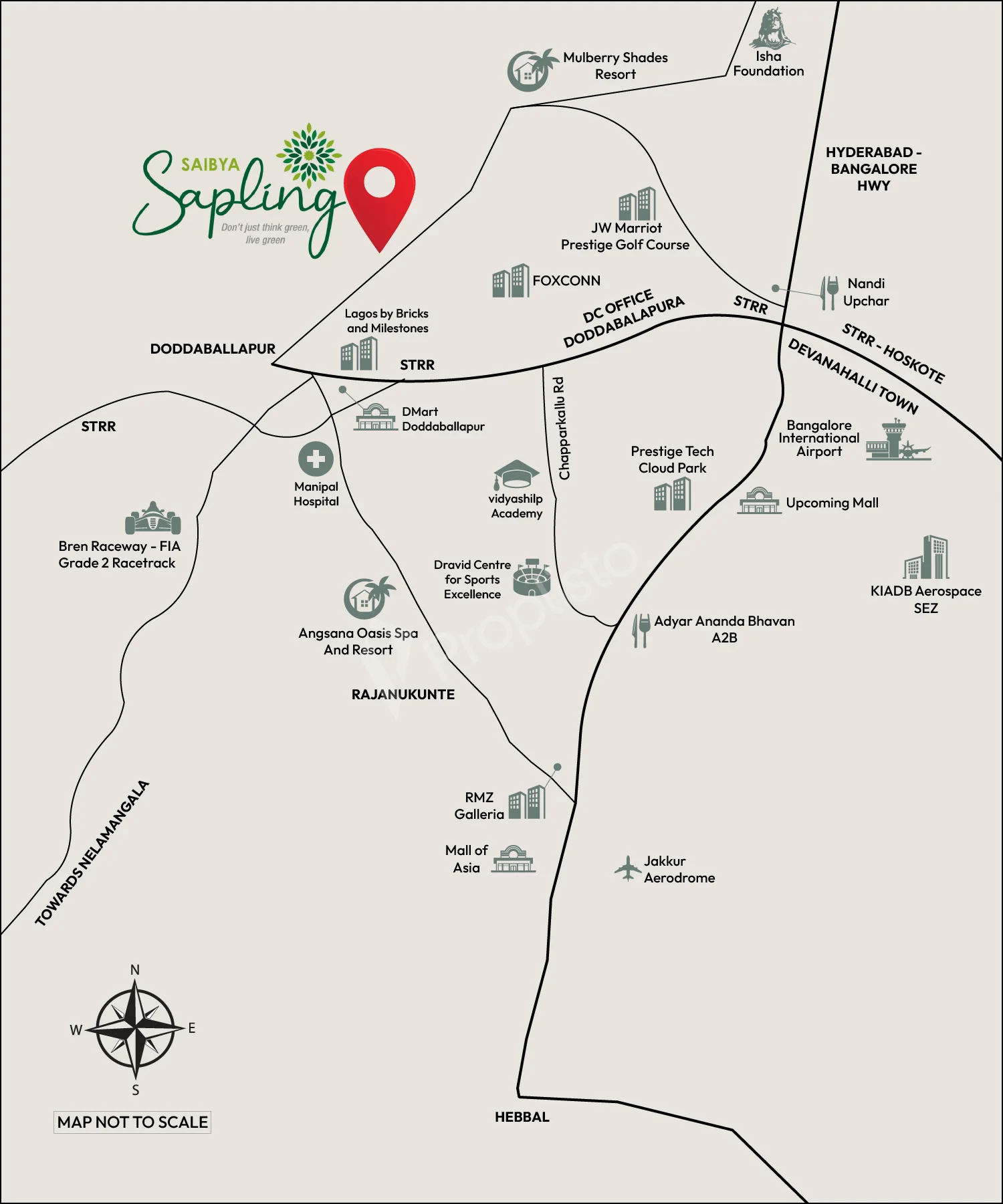 Saibya Sapling,  Doddaballapur–Nandi Hills Road, North Bangalore. - Managed Farm Lands in Saibya Sapling,  Doddaballapur–Nandi Hills Road, North Bangalore, Bangalore by Saibya Developer