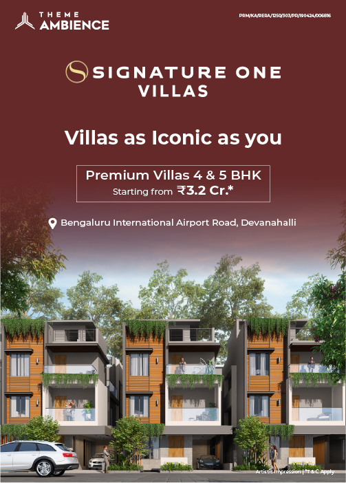 4 BHK Villa at Signature One by  Theme Ambience ROI, Devanahalli, North Bengaluru in Bangalore