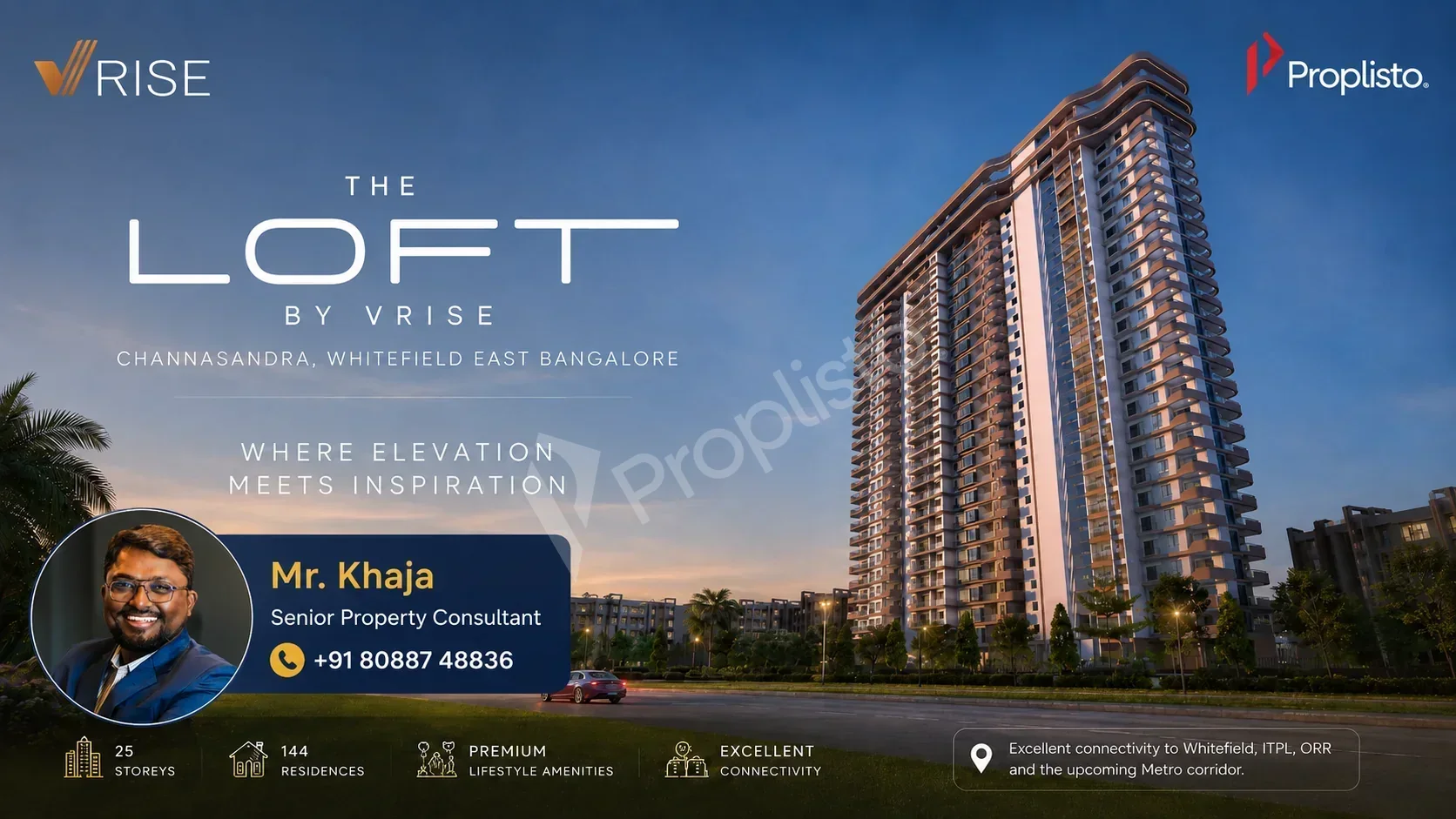 3 BHK Apartment at The Loft by VRISE, Channasandra Main Road, Whitefield,  East Bangalore. in Whitefield