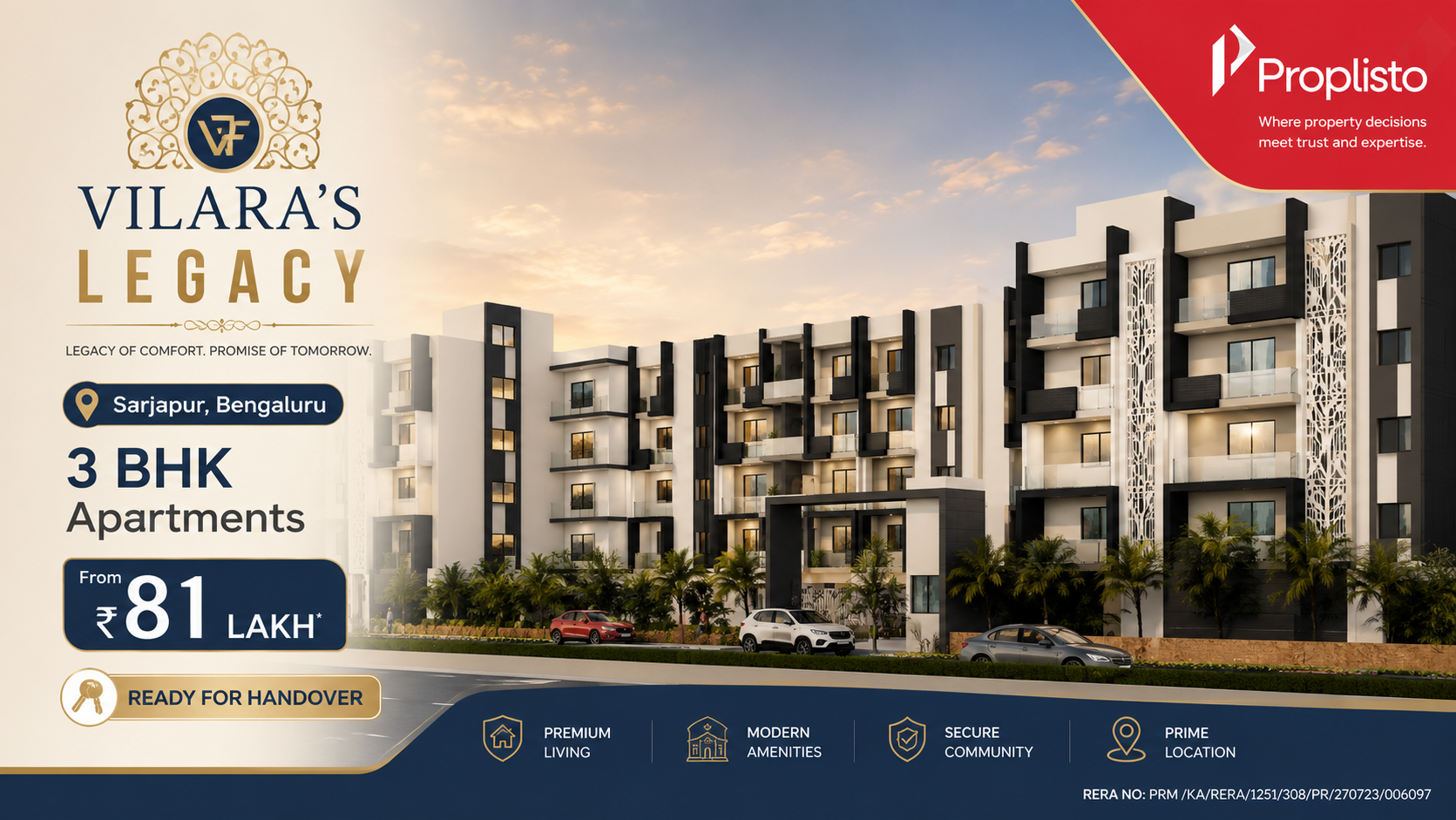 Vilara Legacy, Off Sarjapur Road, North Bangalore in Sarjapur Road, Bangalore