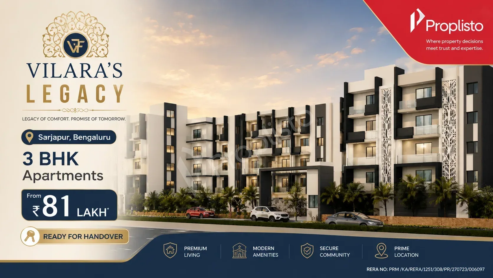 Vilara Legacy, Off Sarjapur Road, North Bangalore in Sarjapur Road, Bangalore
