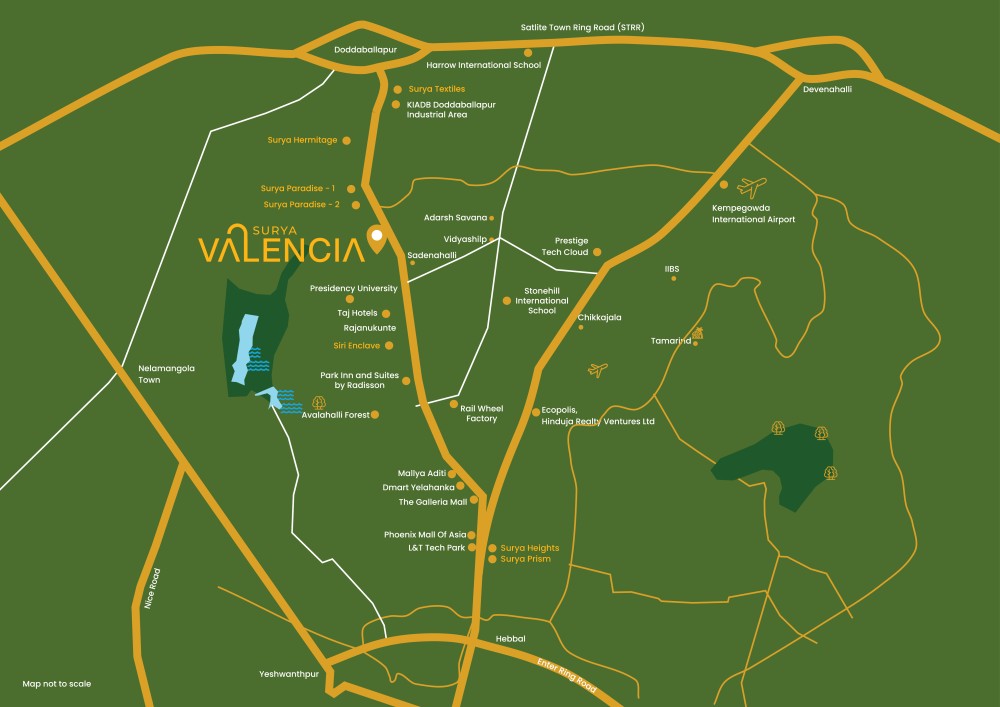 Surya Valencia Phase 1, Yelahanka, Bangalore. - Villa in Surya Valencia Phase 1, Rajanukunte - Doddaballapur road, Yelahanka, North Bangalore 562157, Bangalore by Surya Developers